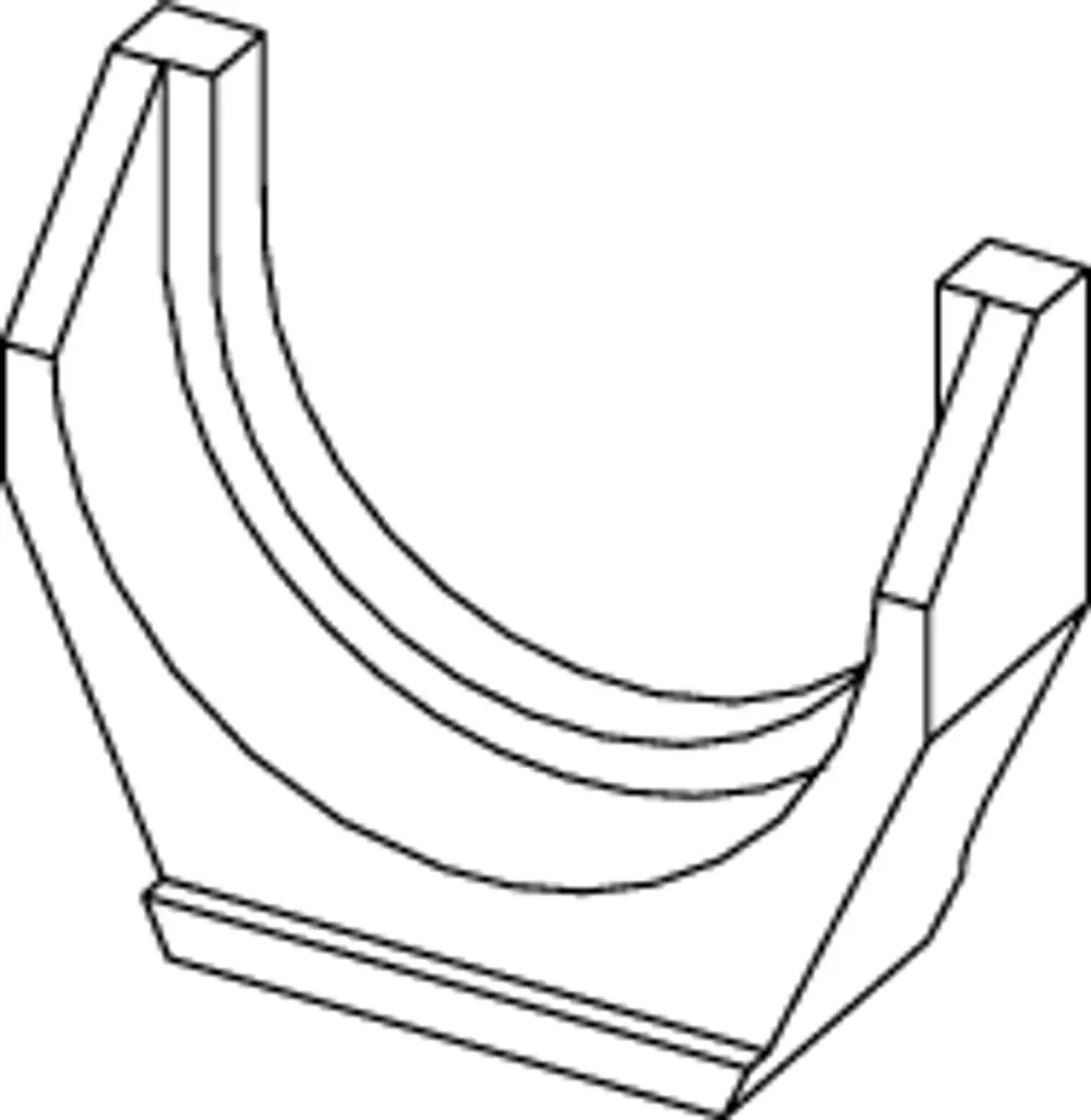 TECE-Fittings zur Rohrverbindung, mit gekrümmter Form zur effizienten Installation, abgerundeten Kanten und einer stabilen Basis. Geeignet für die Anwendung mit flexiblen Rohren.